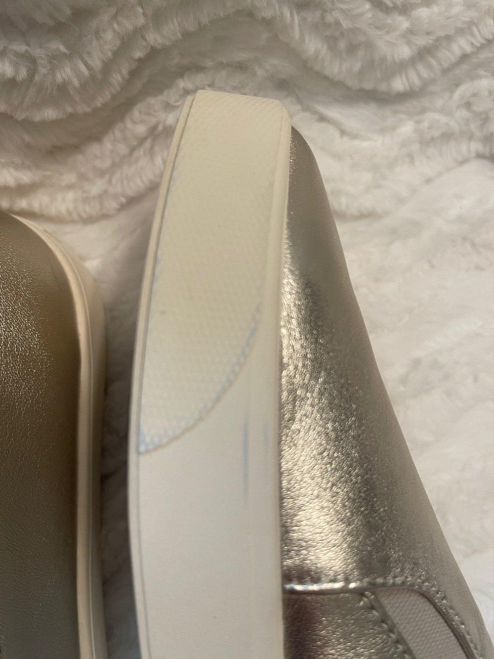 Cole Haan Gold Leather Slip-On Sneakers - Picture 13 of 16